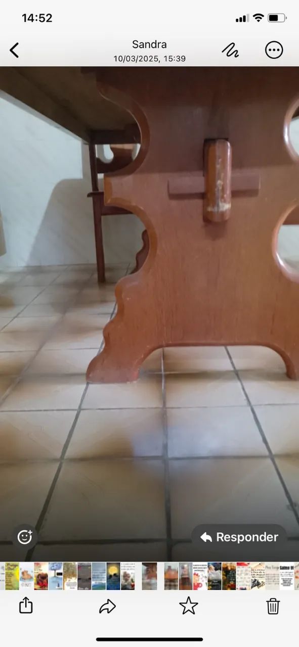 Mesa de madeira com 6 cadeiras  - Foto 3