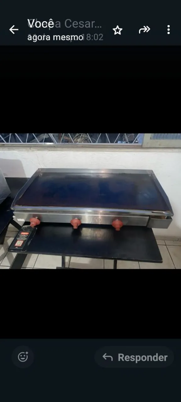 Chapa a Gás para Comércio