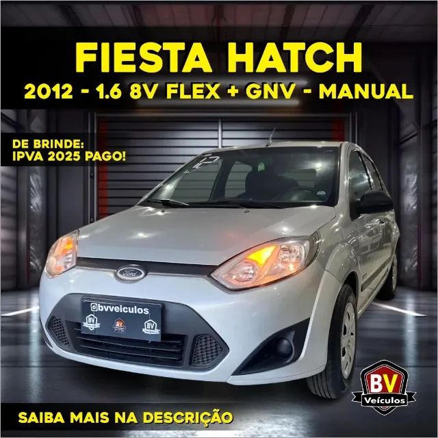 Ford Fiesta Hatch 2012 1.6 8V Completo com GNV em São Gonçalo