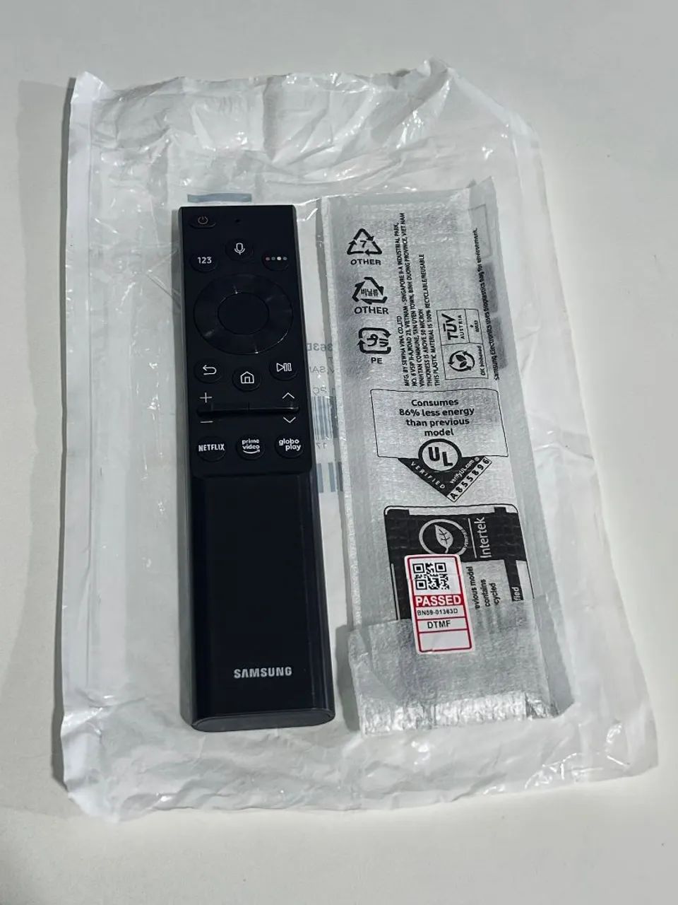 Controle Tv Samsung Cristal AU7700 Comando de Voz