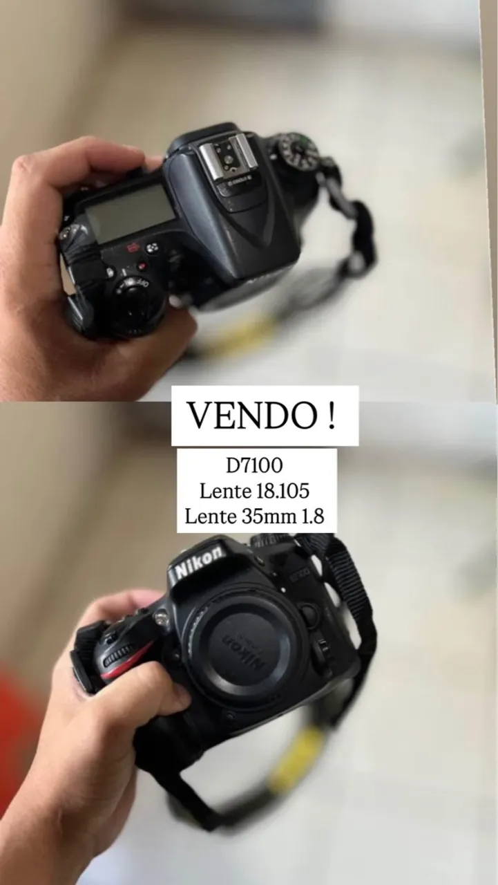 Nikon D7100 com Lentes 18-105mm e 35mm 1.8