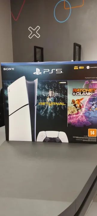 Playstation 5 Slim Digital novo lacrado 1 ano de garantia dois jogos, aceito seu ps4