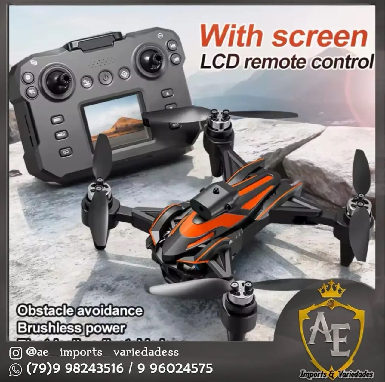 Drone k12 max e controle remoto - Novo!