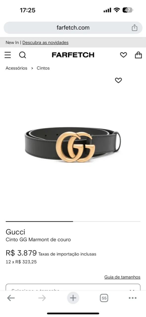 Cinto Gucci original 