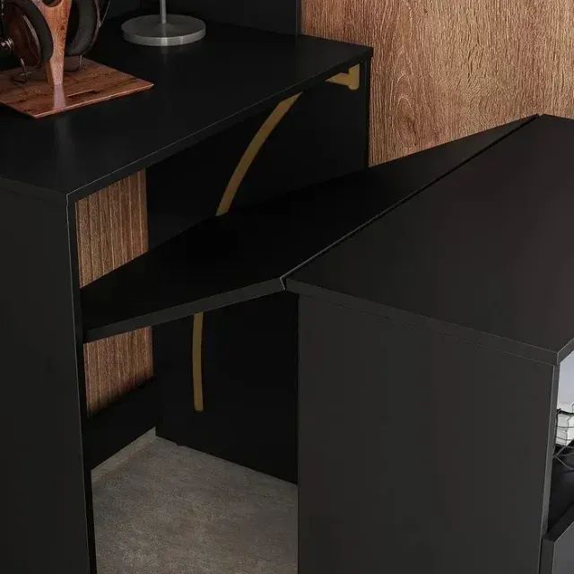 Mesa de Escritório Dueto Preto - Foto 3