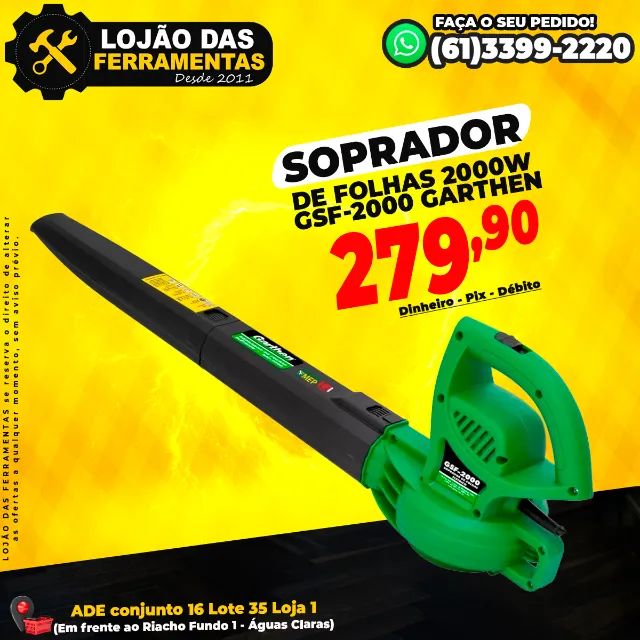 Soprador de Folhas 2000w Gsf-2000 Garthen