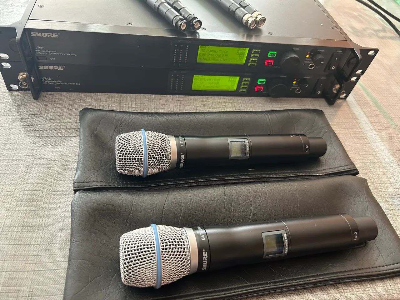 Microfone  shure  UR4D beta 87A - Foto 2