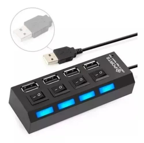 Hub Cabo Usb 2.0 Extensor 4 Portas High Speed Hd Pen Drive - Foto 4
