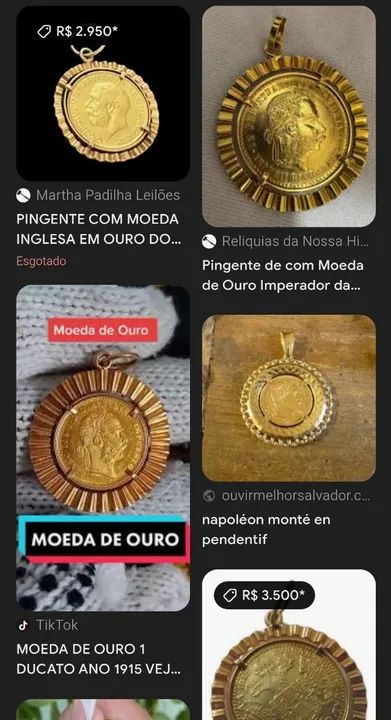 Pingente de moeda ouro22k 1 Ducado Áustria 1915 - Foto 5