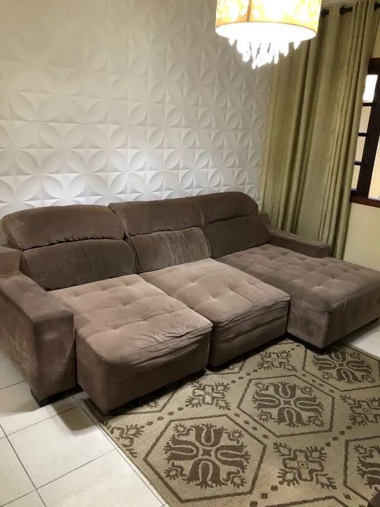 Sofá Retrátil 2.90m Bege