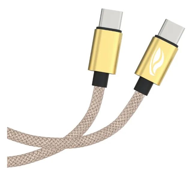  Cabo Cel C3Tech USB-C para USB-C 1M 3A CB-P200GD Cabo Revestido - WZetta - Foto 3