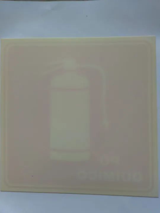 PLACA SINALIZAÇÃO PVC EXTINTOR PÓ QUÍMICO 20X20  - Foto 2