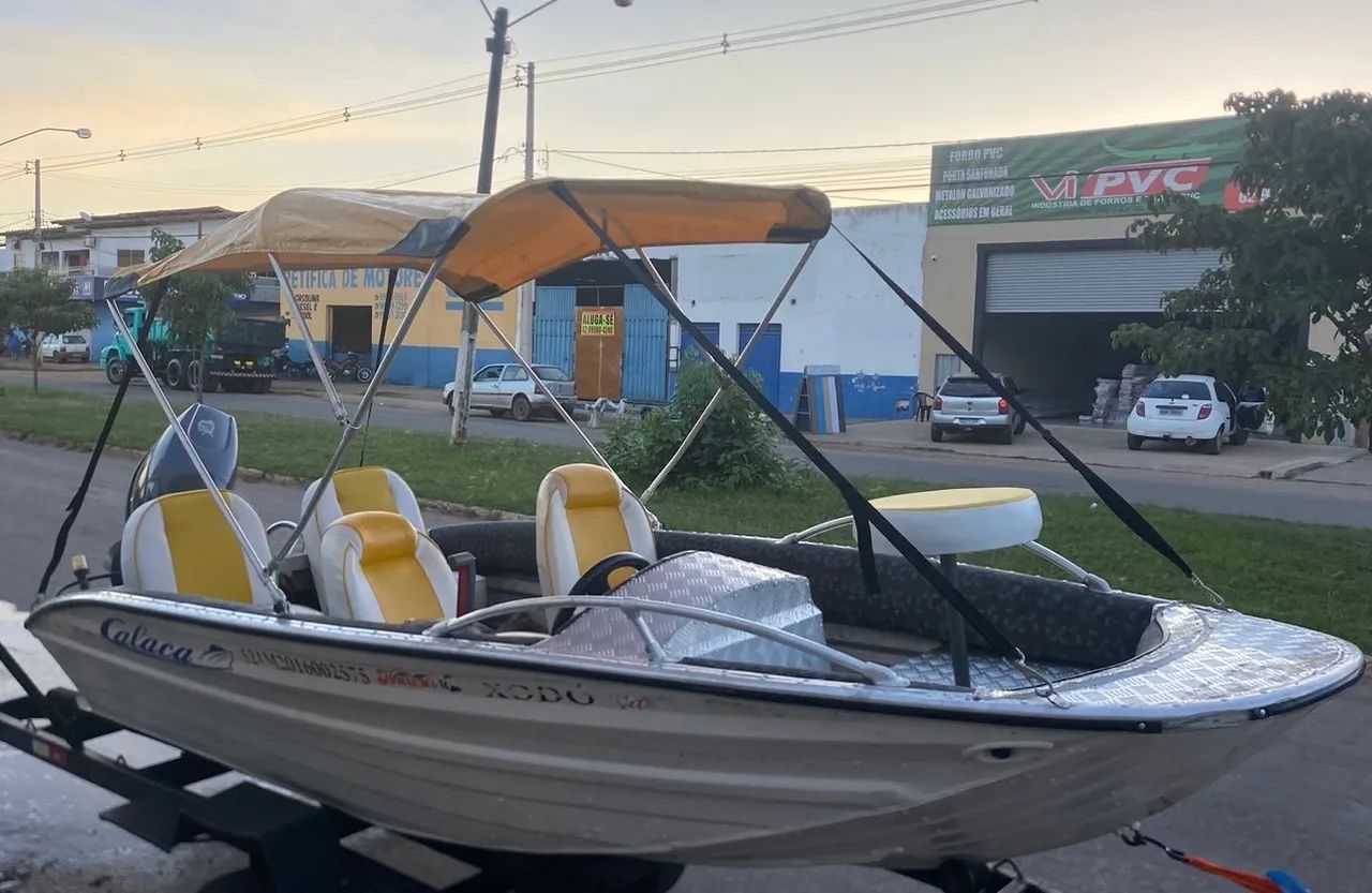 Barco Calaça 13 pés, motor yamaha 40hp - Foto 5