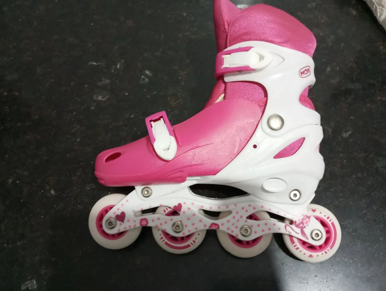 Patins Infantil Rosa com Rodinhas