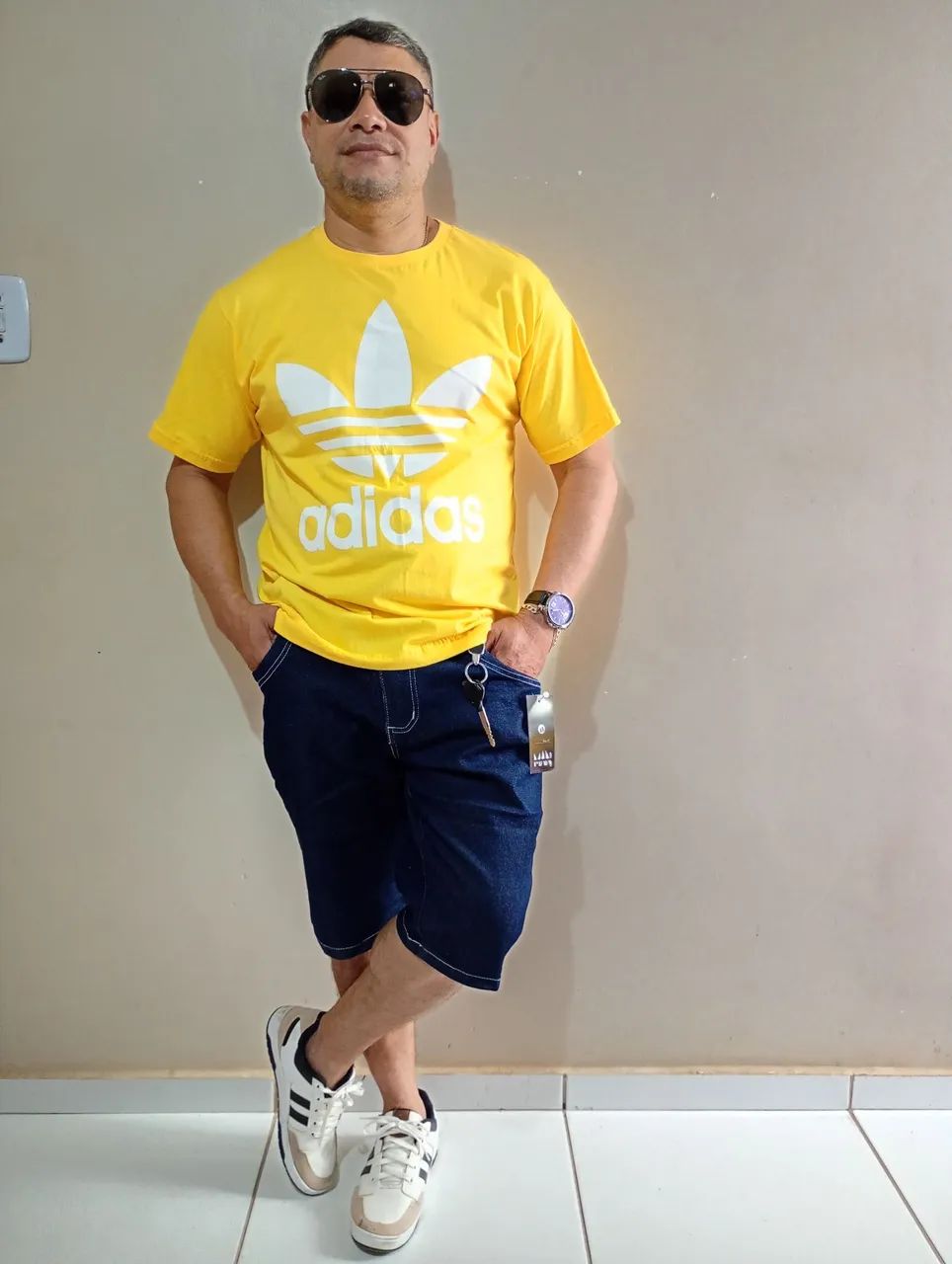 Bermudas até a pontuação 50 jeans com Lycra. - Foto 3