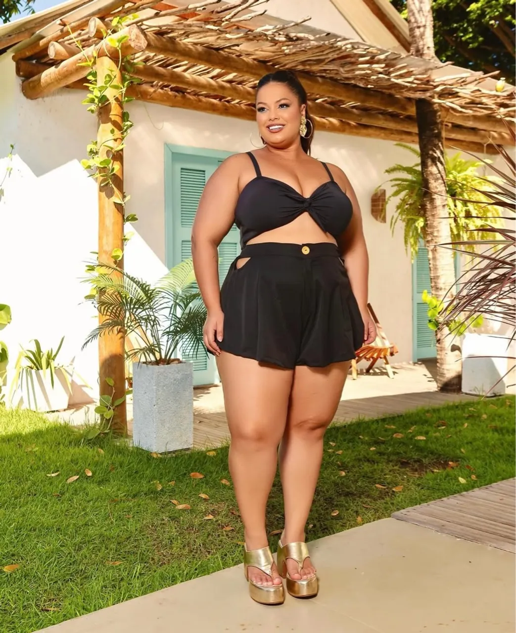 Shot de saia de praia - Plus size