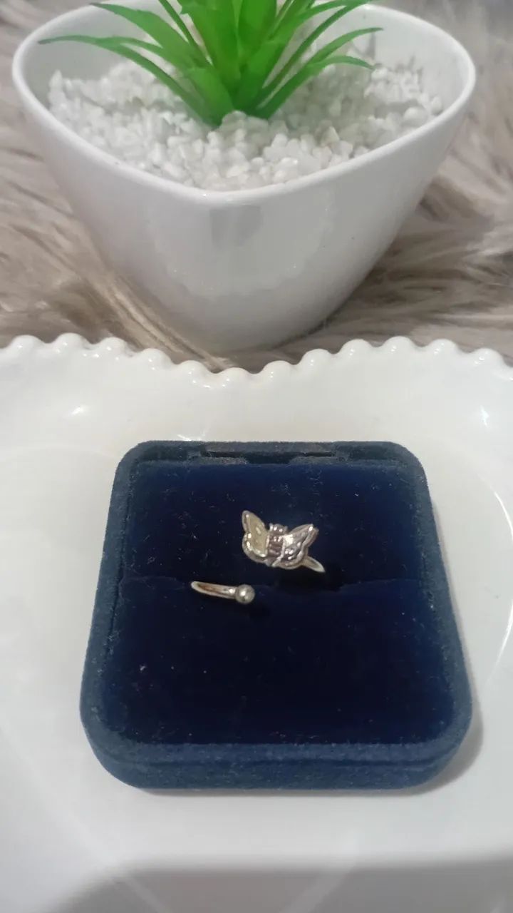Anel de aço inoxidável de borboleta  - Foto 3