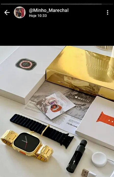 Relógio Apple Watch Série 8 Dourado 45mm - Foto 2