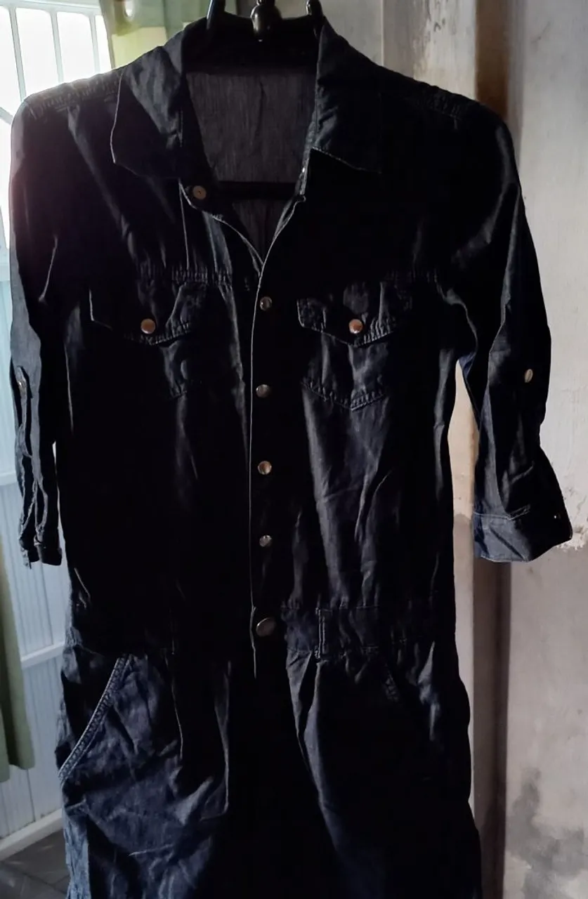 Macacão Jeans Preto