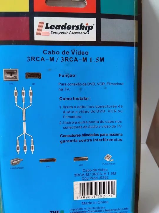 Cabo de video 1.5m 3RCA M / 3RCA M - Foto 4