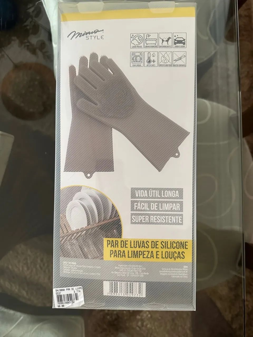 Luva de silicone para lavar louça - Foto 2