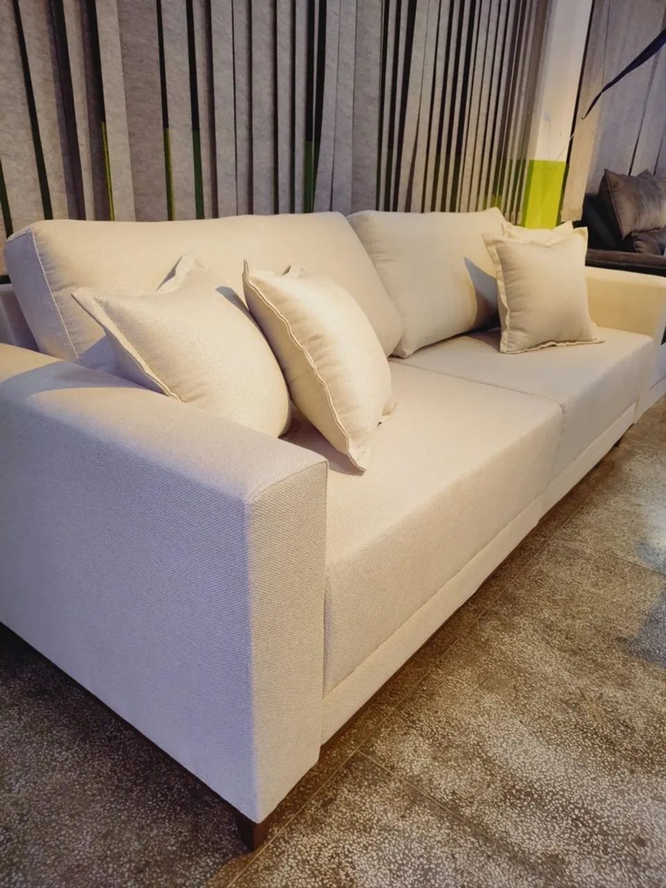 Sofá 3 lugares 230CM Novo Branco