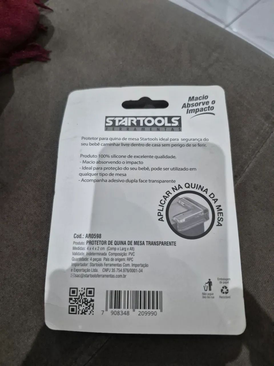 Protetor para quina de mesa transparente  - Foto 2