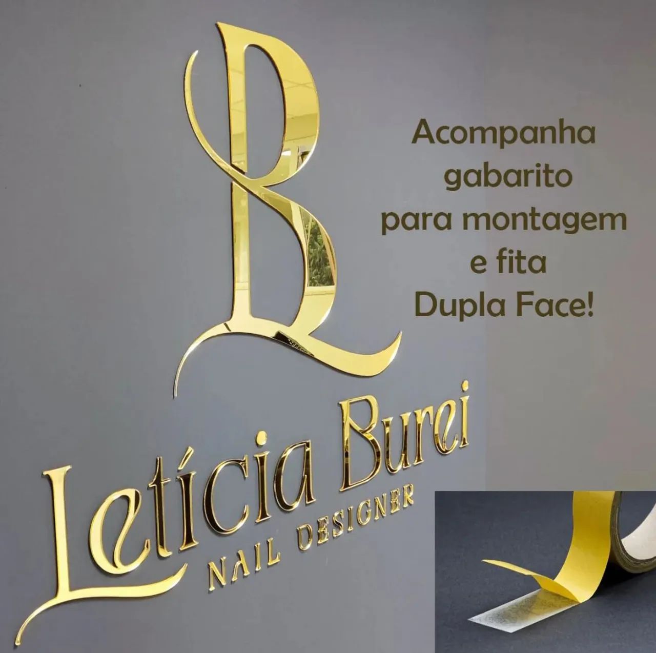 Logos e letreiros em acrílico personalizados você escolhe a cor 1,20x0,60cm