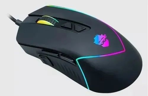 Mouse Gamer Ninja Tron, RGB, 8 Botões, 7200 DPI, Black
