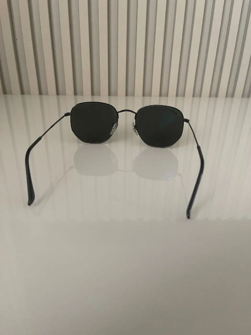 Óculos hexagonal Ray-ban preto original - Foto 5