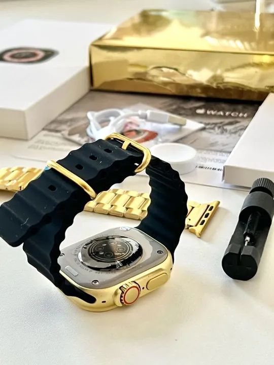Relógio Apple Watch Série 8 Dourado 45mm - Foto 3