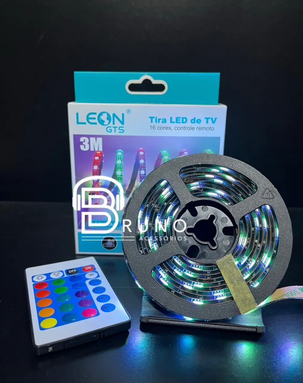 Fita Led 3m USB C/ Controle  - Foto 3