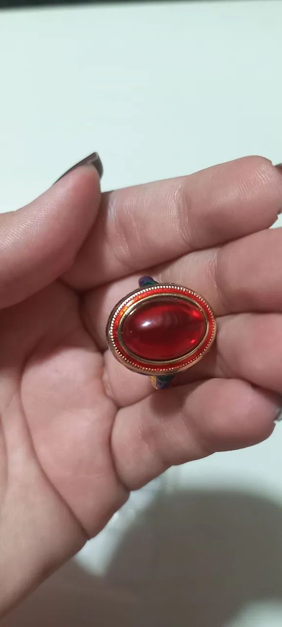 Anel indiano pedra cornalina - Foto 5