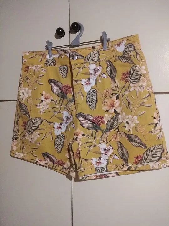 Shorts Floral Amarelo - Foto 3