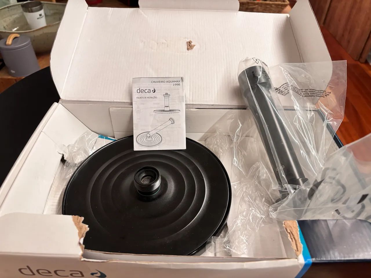 Chuveiro Deca Flex Max Redondo De Teto - Black Matte Preto Fosco - Foto 4