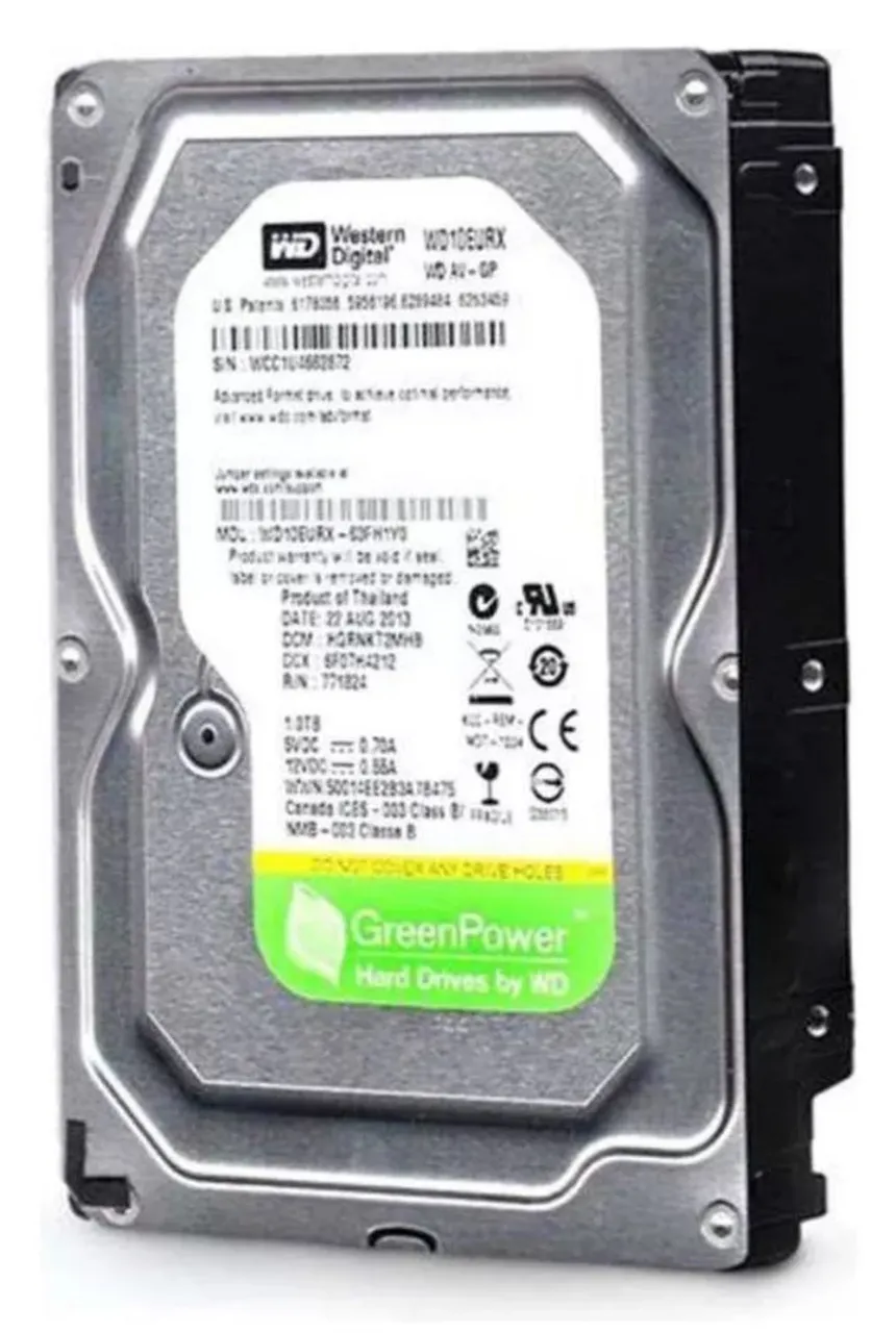 HD Western Digital 1TB 7200RPM SATA 3.0 Green Power - Promoção