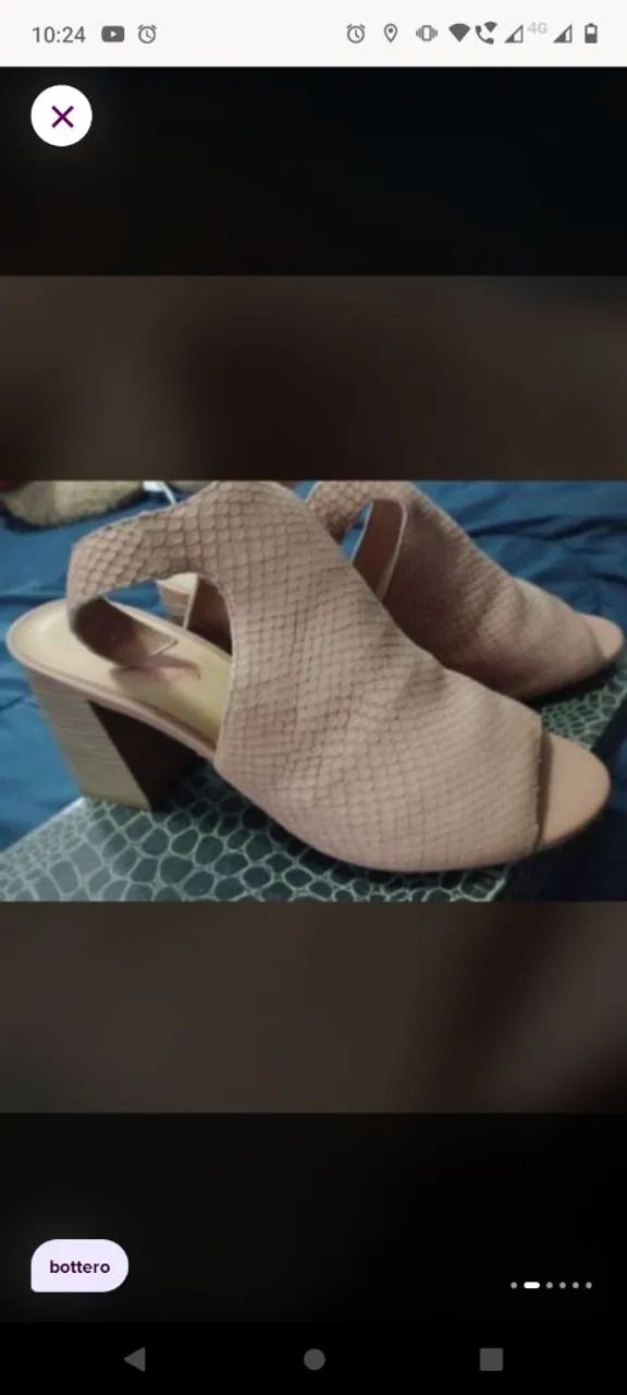 Sandália Bege Peep Toe - Foto 2
