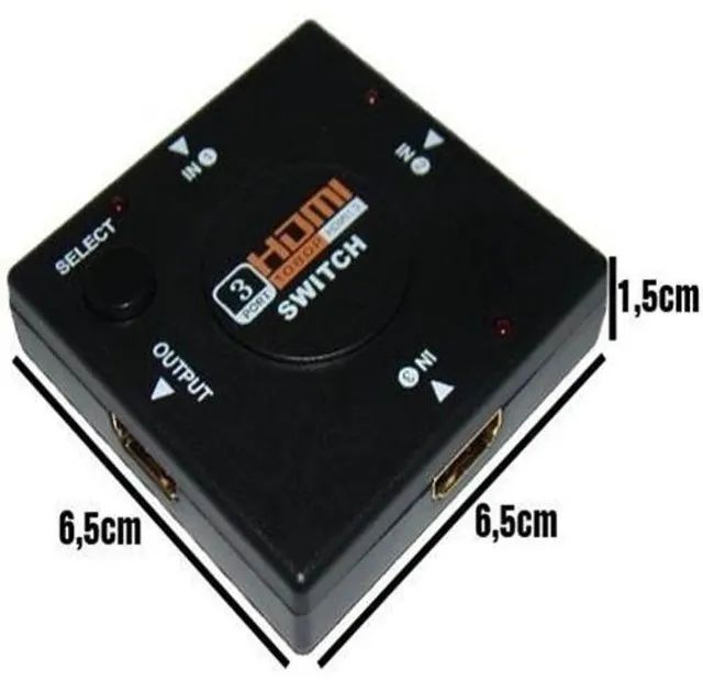 Switch Hdmi 3 Portas 1080p Fullhd Kp-3456 - Knup -3 Entradas 1 Saida Loja Coimbra Entrega - Foto 4