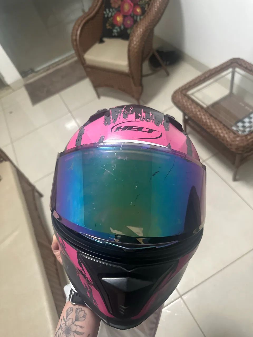 Capacete Helt Semi Novo  - Foto 4