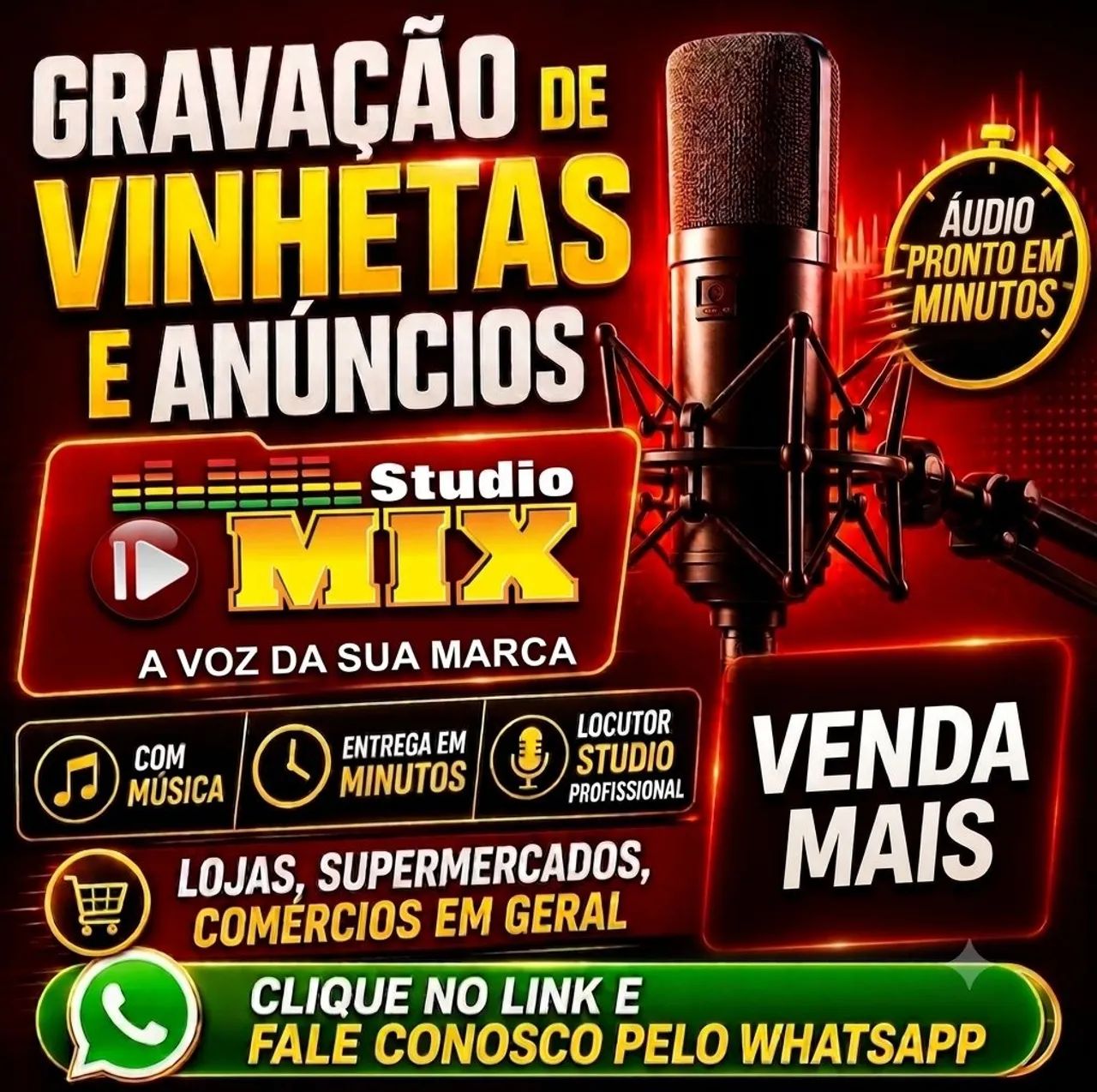 Gravação de Vinhetas Comerciais 