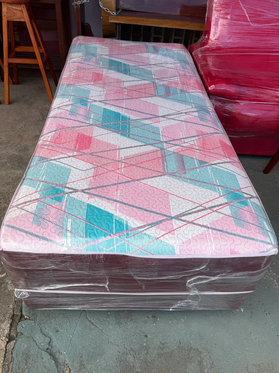 Cama solteiro espuma e de mola à pronta entrega  - Foto 5