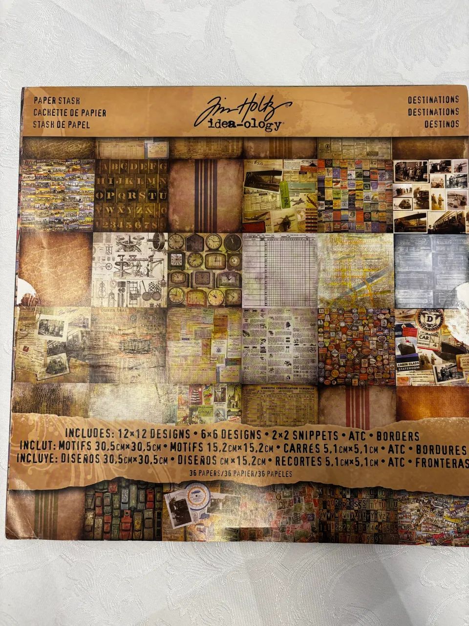 Bloco Scrapbook Tim Holtz Idea-ology Destinations