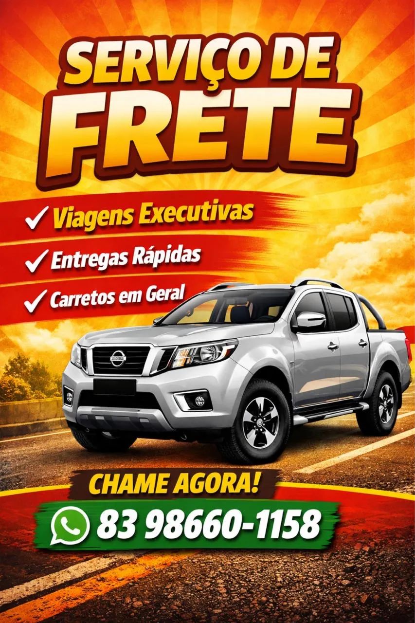 Fretes e viagens João Pessoa, Pernambuco, Natal