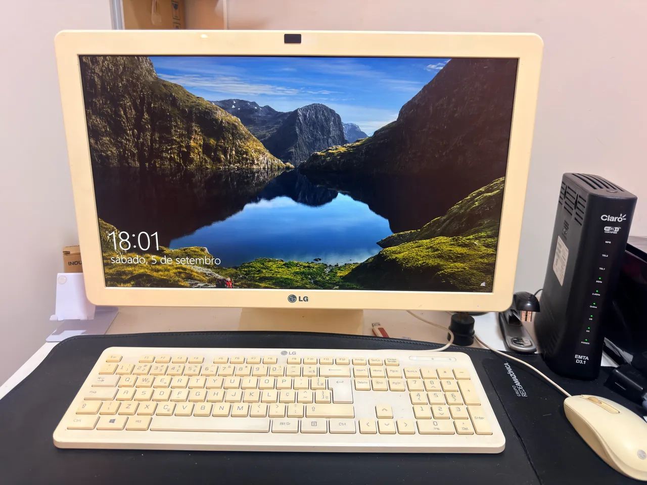 PC LG Intel Celeron 4Gb de RAM e 500gb de memória 