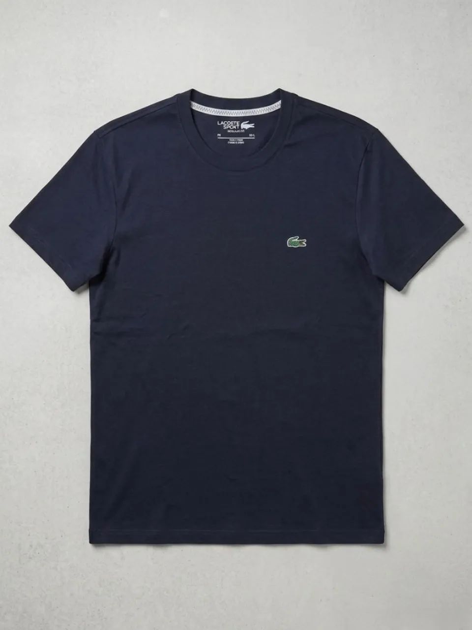 Camisa lacoste logo emborrachado 