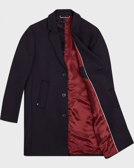 Tommy Hilfiger Men's Addison Wool-Blend Overcoat 