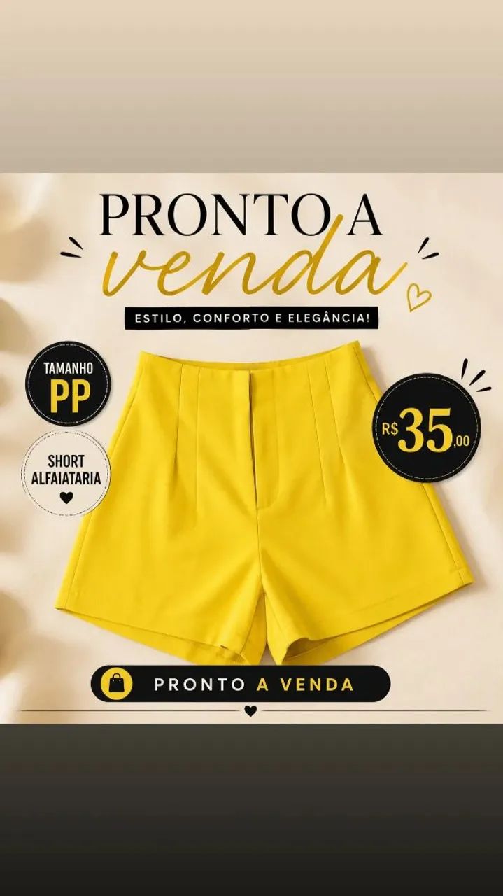 Short alfaiataria 