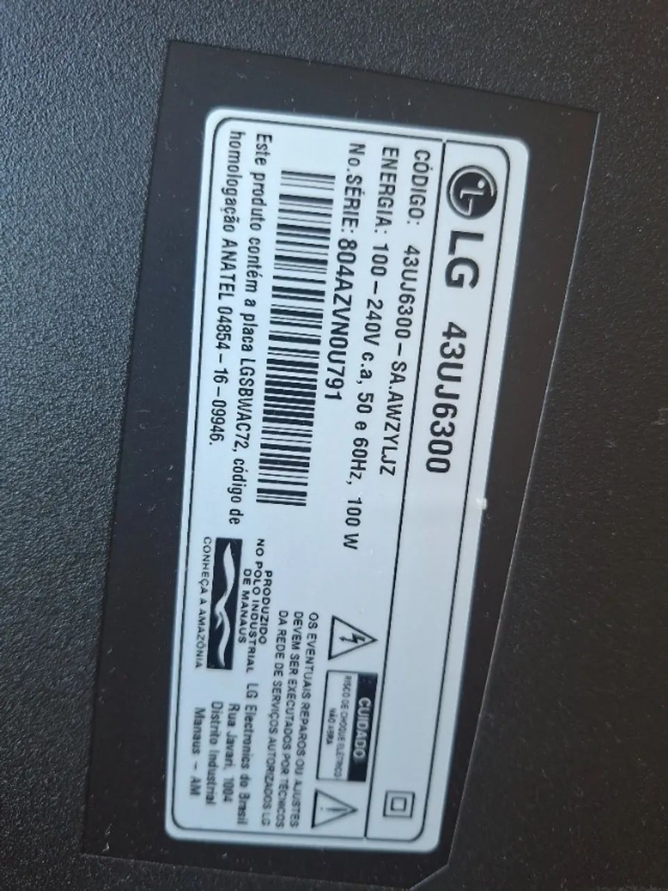 TV LG 43 para retirada de peças  - Foto 2