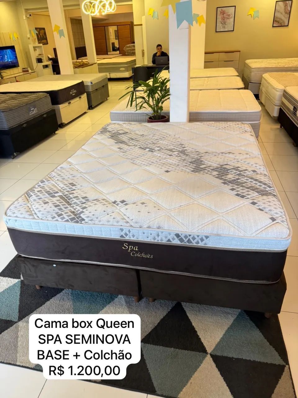 Cama box CASAL QUEEN COM COLCHÃO. Entrego! 