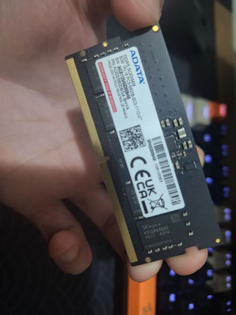 Memoria Ram Adata 8GB DDR5 5600Mhz para Notebooks